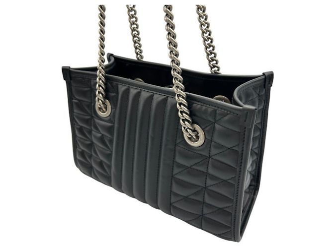 Borsa Tote Piccola Gucci GG Marmont Nero - vista 3