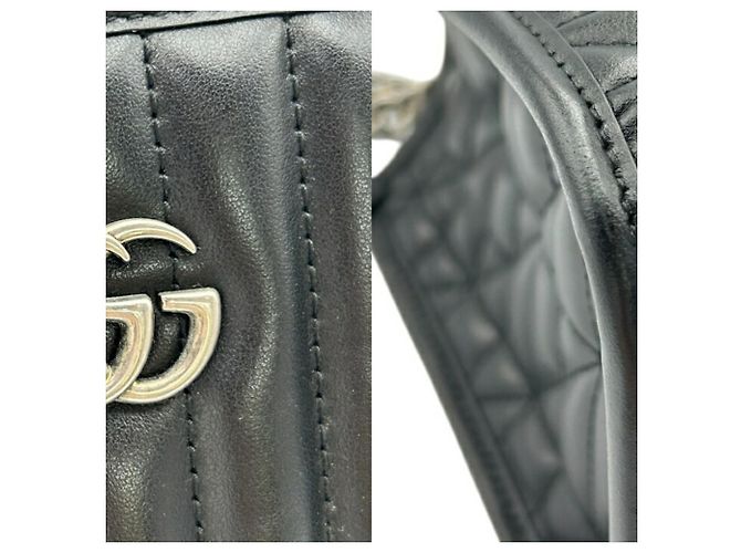 Borsa Tote Piccola Gucci GG Marmont Nero - vista 7