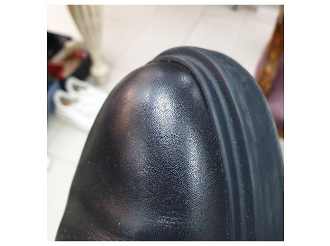 Hermès Schwarze Leder-Ankle Boots von Hermes Veo Größe 38 - Ansicht 8