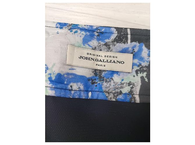 John Galliano va en seda y2k Azul Multicolor - vista 3
