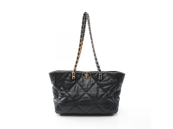 Borsa Tote Matelassé Chanel 19 Nero - vista 2