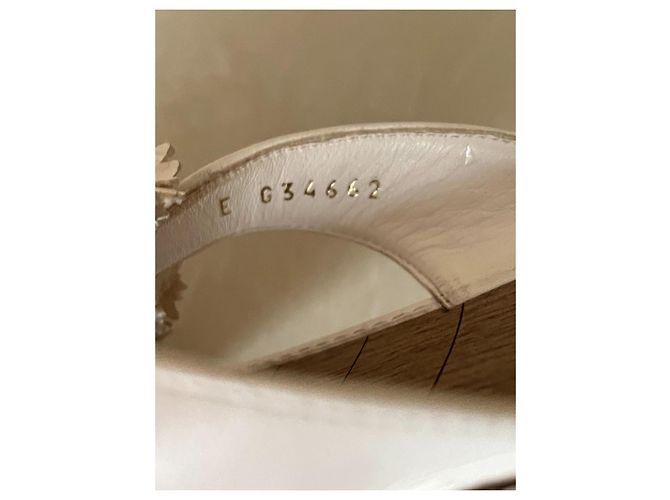 Chanel Ledersandalen Weiß Größe 38 - Ansicht 9