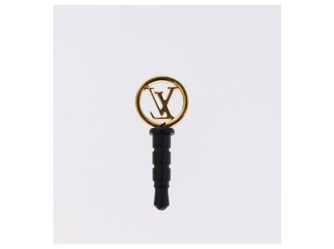 LOUIS VUITTON Conector de auriculares metal Oro M61014 LV Auth BD2256 Dorado - vista 5