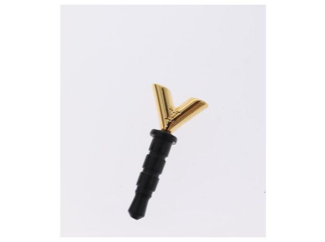 LOUIS VUITTON Conector de auriculares metal Oro M61014 LV Auth BD2256 Dorado - vista 8