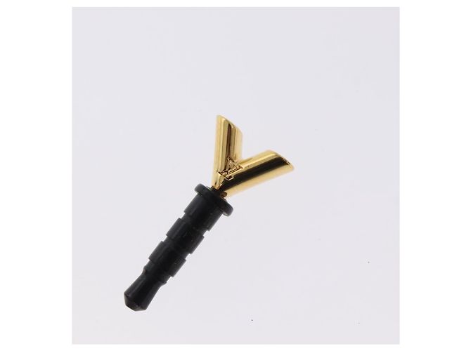 LOUIS VUITTON Conector de auriculares metal Oro M61014 LV Auth BD2256 Dorado - vista 9