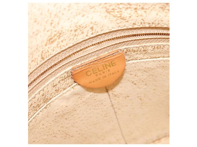 Céline CELINE Macadam Canvas Backpack PVC Leather Brown Gold Auth 124859 Golden - view 10