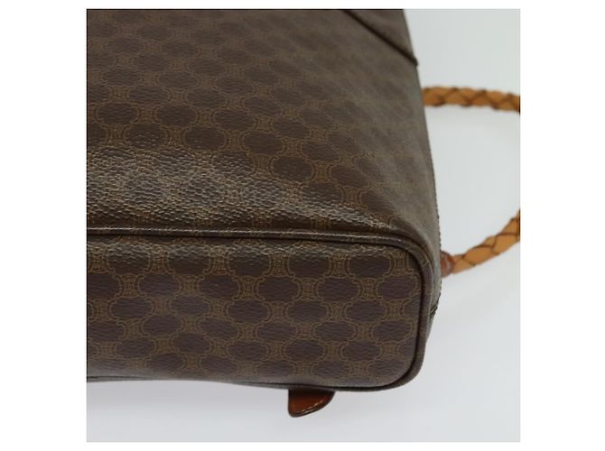 Céline CELINE Macadam Canvas Backpack PVC Leather Brown Gold Auth 124859 Golden - view 14
