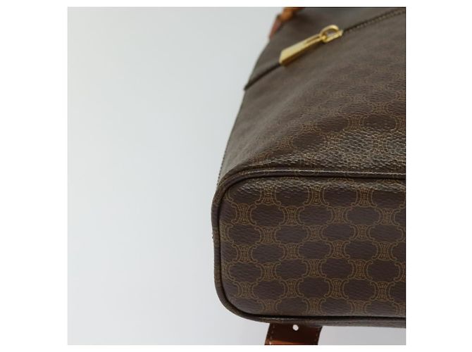 Céline CELINE Macadam Canvas Backpack PVC Leather Brown Gold Auth 124859 Golden - view 9