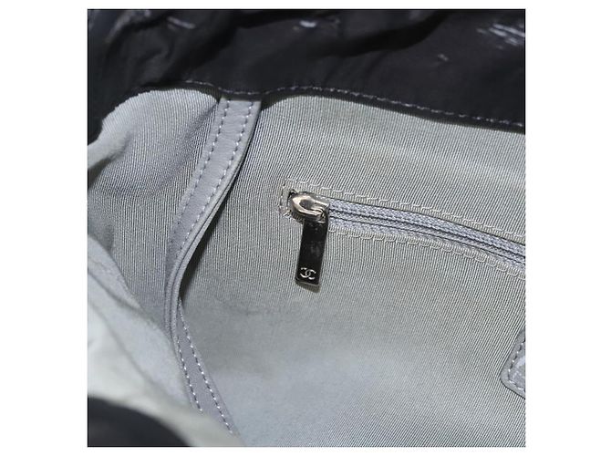 CHANEL Catena Parigi Bizantino Borsa a Spalla Nylon Nero Argento CC Auth BD2076 - vista 19