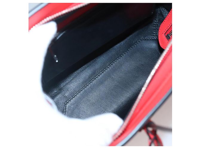 Borsa a mano in pelle BALENCIAGA Cable Shopper S 2way Rossa Argento 371177 Auth BD2212 Rosso - vista 11
