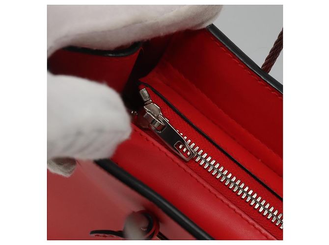 Borsa a mano in pelle BALENCIAGA Cable Shopper S 2way Rossa Argento 371177 Auth BD2212 Rosso - vista 18