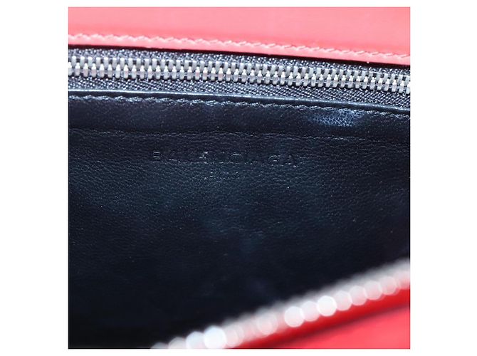 Borsa a mano in pelle BALENCIAGA Cable Shopper S 2way Rossa Argento 371177 Auth BD2212 Rosso - vista 19