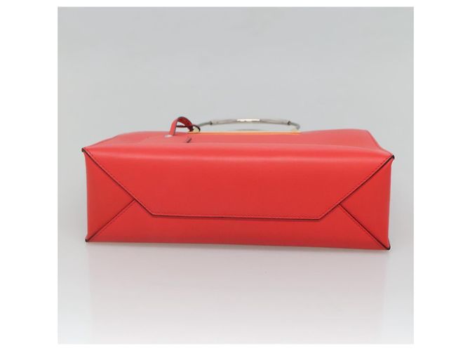 Borsa a mano in pelle BALENCIAGA Cable Shopper S 2way Rossa Argento 371177 Auth BD2212 Rosso - vista 5