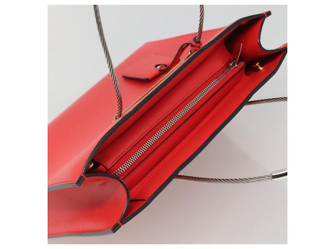 Borsa a mano in pelle BALENCIAGA Cable Shopper S 2way Rossa Argento 371177 Auth BD2212 Rosso - vista 6
