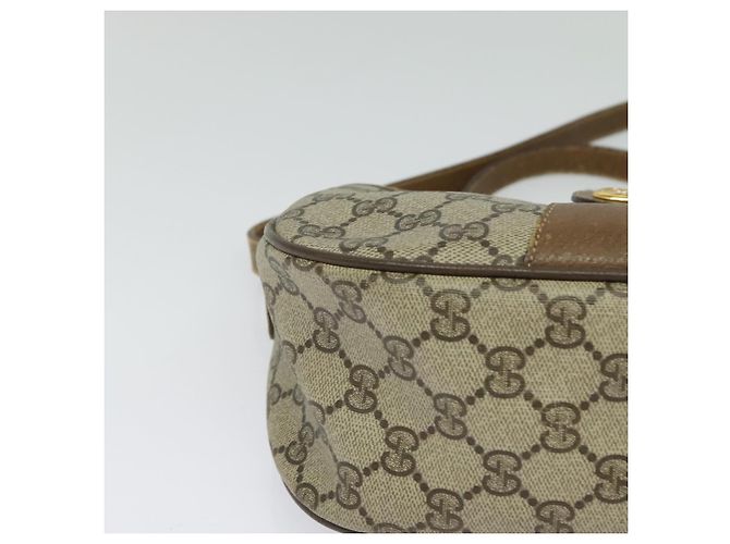 GUCCI GG Supreme Web Sherry Line Borsa a Spalla PVC Beige 56 02 032 Auth BD2176 D'oro - vista 10