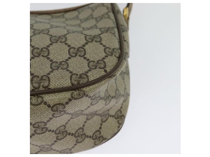GUCCI GG Supreme Web Sherry Line Borsa a Spalla PVC Beige 56 02 032 Auth BD2176 D'oro - vista 13