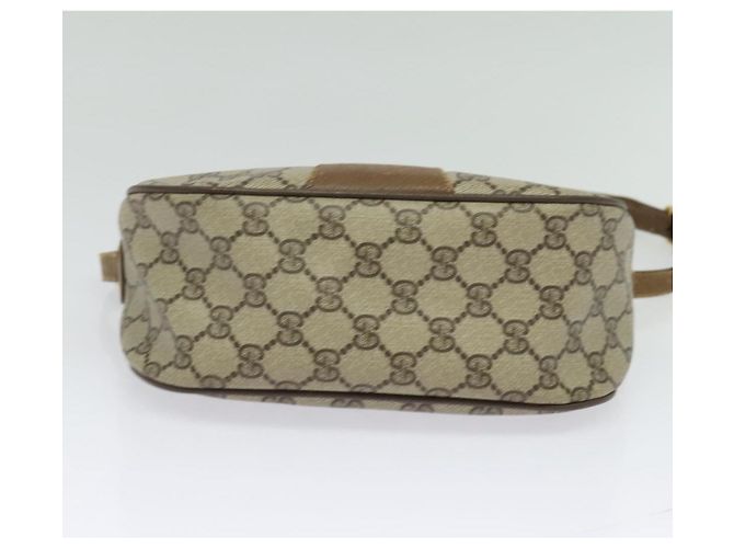 GUCCI GG Supreme Web Sherry Line Borsa a Spalla PVC Beige 56 02 032 Auth BD2176 D'oro - vista 9