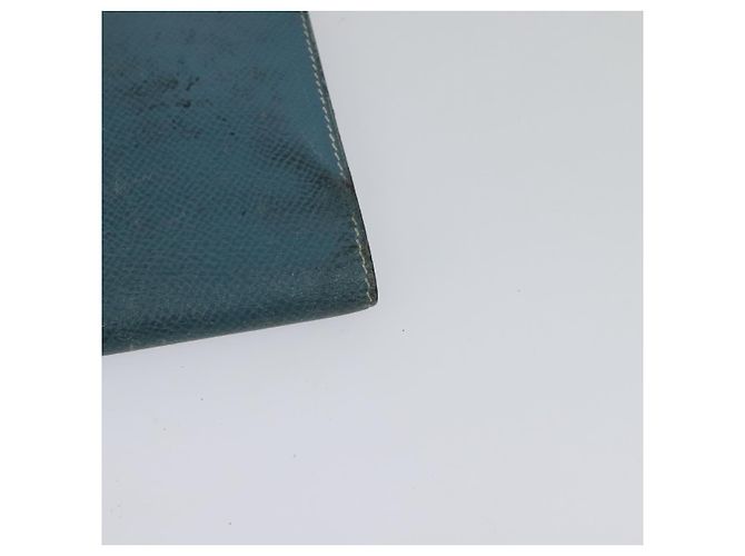 Hermès HERMES Billetera Larga de Cuero Azul Auth bs26436 - vista 11