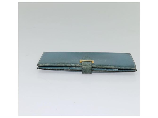Hermès HERMES Billetera Larga de Cuero Azul Auth bs26436 - vista 6