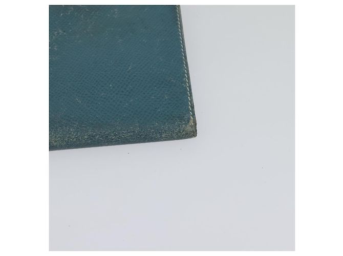 Hermès HERMES Billetera Larga de Cuero Azul Auth bs26436 - vista 9