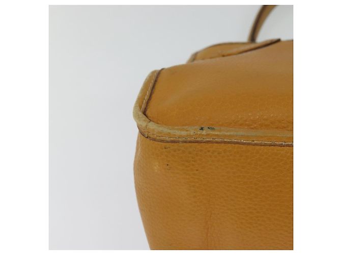 Céline Borsa a mano CELINE in pelle 2 vie gialla Auth 124515 Giallo - vista 16