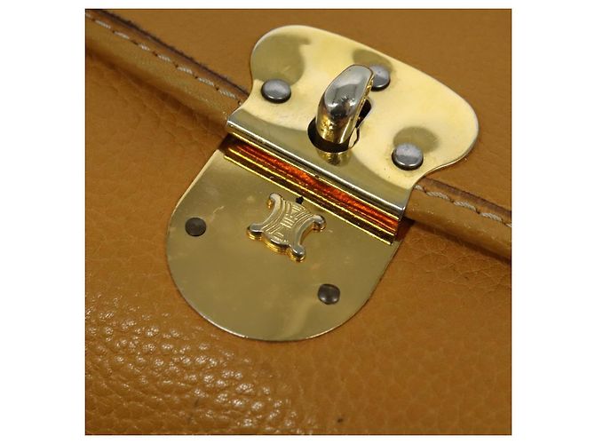 Céline Borsa a mano CELINE in pelle 2 vie gialla Auth 124515 Giallo - vista 17