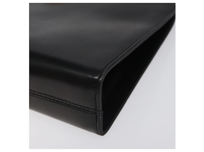 Borsa a spalla a catena Salvatore Ferragamo in pelle nera e oro Auth am8545 Nero D'oro - vista 10