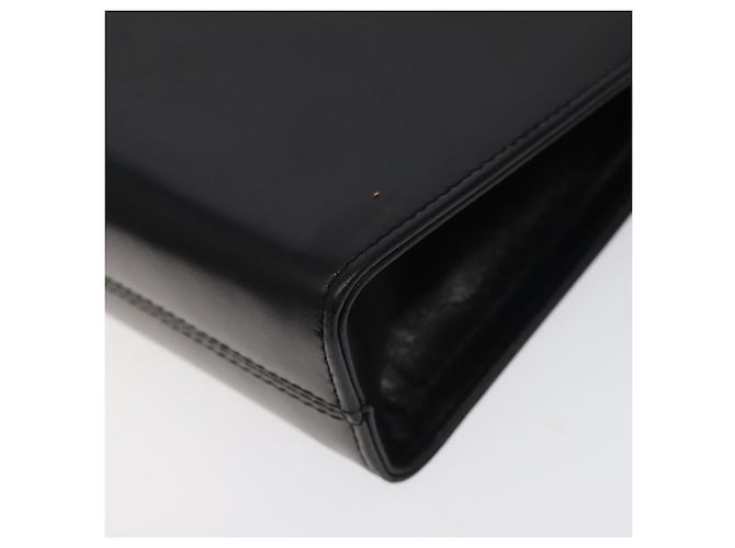 Borsa a spalla a catena Salvatore Ferragamo in pelle nera e oro Auth am8545 Nero D'oro - vista 12