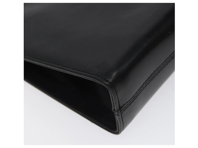 Borsa a spalla a catena Salvatore Ferragamo in pelle nera e oro Auth am8545 Nero D'oro - vista 13
