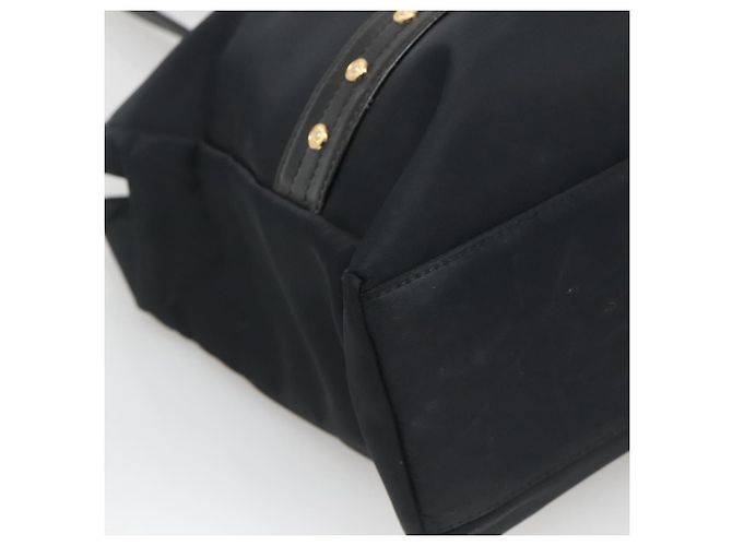 Borsa tote Gianni Versace in nylon nero e oro Auth bs25747 D'oro - vista 11