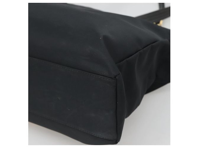 Borsa tote Gianni Versace in nylon nero e oro Auth bs25747 D'oro - vista 12