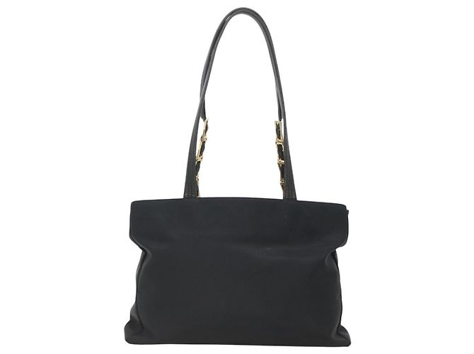 Borsa tote Gianni Versace in nylon nero e oro Auth bs25747 D'oro - vista 3