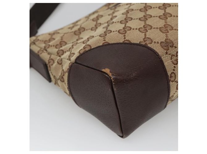 Borsa a Spalla GG Canvas GUCCI Beige Argento 114273 Auth SW829 - vista 11