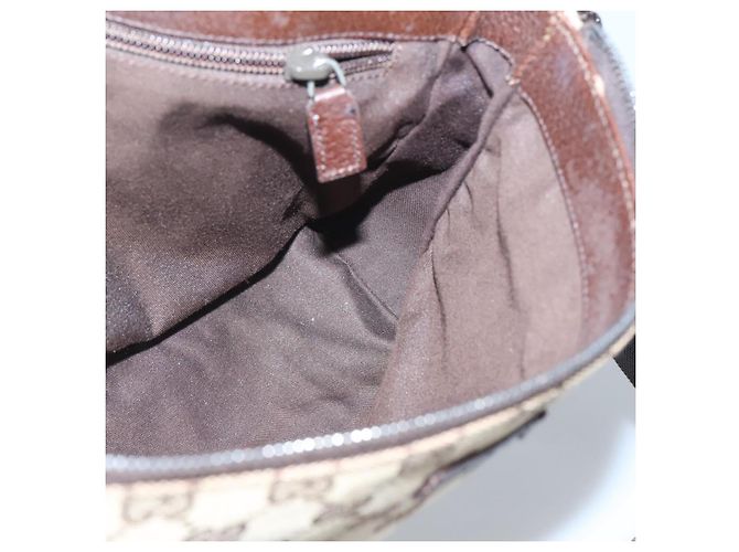 Borsa a Spalla GG Canvas GUCCI Beige Argento 114273 Auth SW829 - vista 17