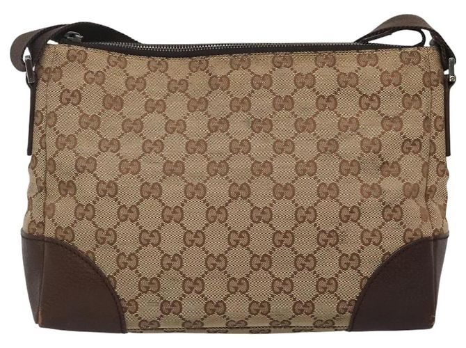 Borsa a Spalla GG Canvas GUCCI Beige Argento 114273 Auth SW829 - vista 3