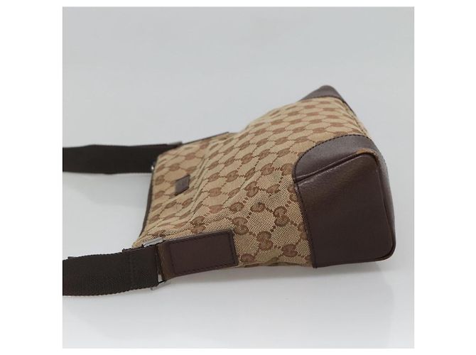 Borsa a Spalla GG Canvas GUCCI Beige Argento 114273 Auth SW829 - vista 5