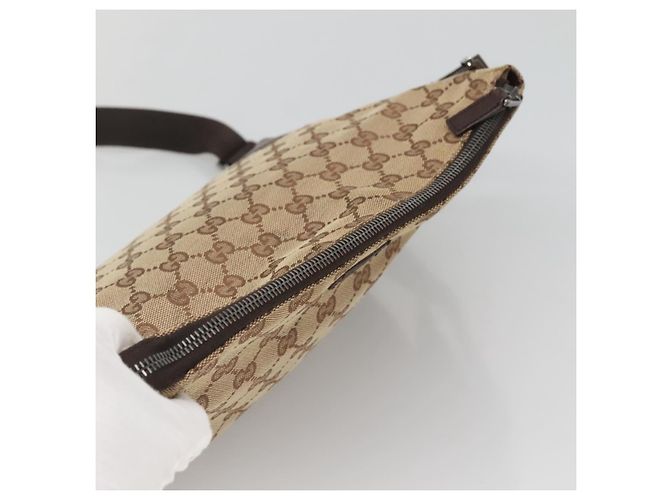 Borsa a Spalla GG Canvas GUCCI Beige Argento 114273 Auth SW829 - vista 6