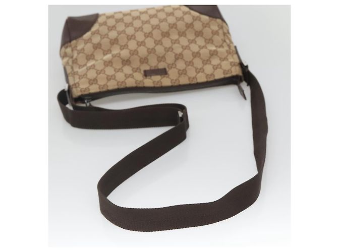 Borsa a Spalla GG Canvas GUCCI Beige Argento 114273 Auth SW829 - vista 7