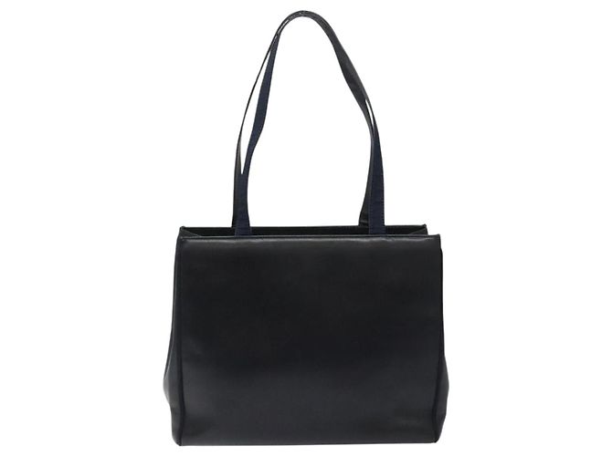 Borsa Tote Vala in pelle blu navy oro di Salvatore Ferragamo Auth bs26090 - vista 3