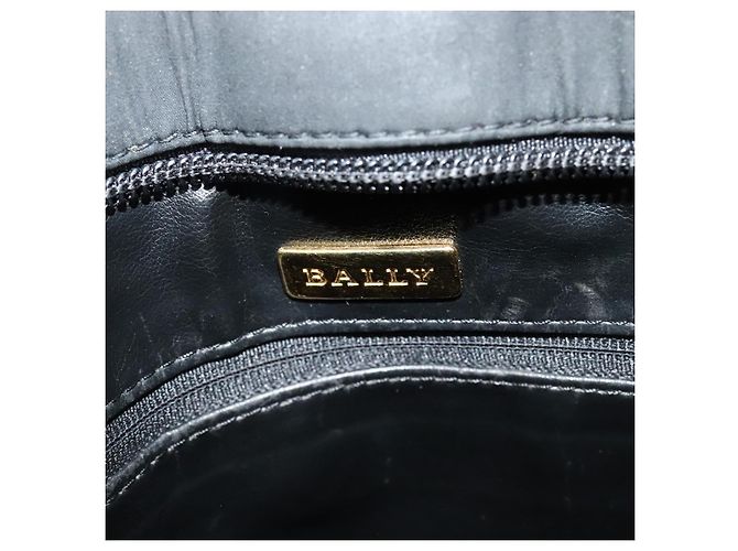 BALLY Borsa a Spalla a Catena Nylon Nero Oro Auth BD2129 D'oro - vista 11