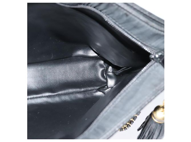 BALLY Borsa a Spalla a Catena Nylon Nero Oro Auth BD2129 D'oro - vista 18