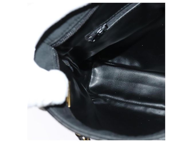 BALLY Borsa a Spalla a Catena Nylon Nero Oro Auth BD2129 D'oro - vista 19