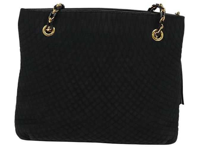 BALLY Borsa a Spalla a Catena Nylon Nero Oro Auth BD2129 D'oro - vista 2