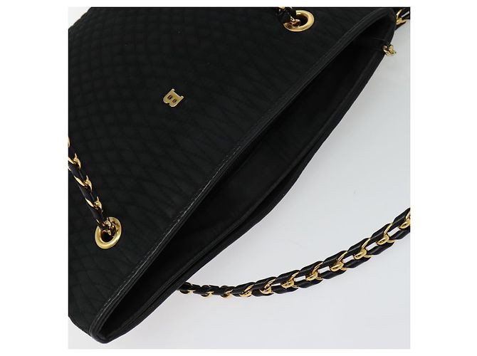 BALLY Borsa a Spalla a Catena Nylon Nero Oro Auth BD2129 D'oro - vista 6