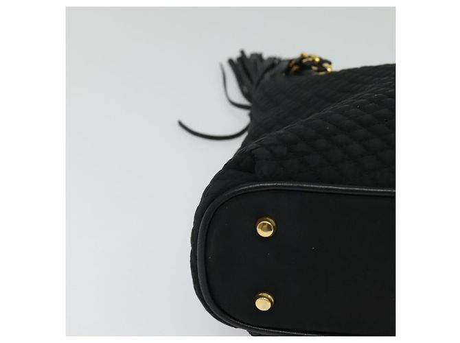 BALLY Borsa a Spalla a Catena Nylon Nero Oro Auth BD2129 D'oro - vista 9