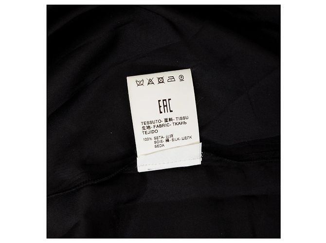 MSGM Black Silk Bowling Shirt - view 10