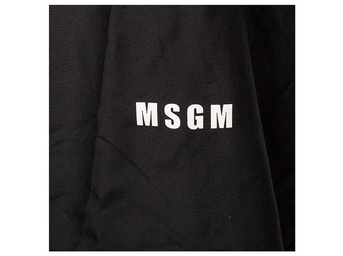 MSGM Black Silk Bowling Shirt - view 5