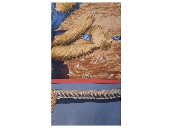 Foulard Hermès intitolato 'Pony Express' di Olivier Kermit - 1993 Multicolore - vista 7