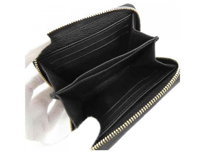 Louis Vuitton Monogram Empreinte Zippy Coin Purse Black - view 3