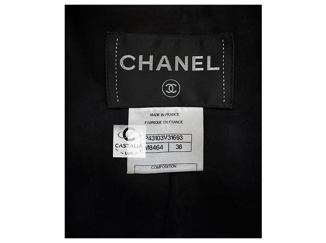 Chanel Artisanal CC Knöpfe schwarze Tweedjacke 38 FR - Ansicht 13